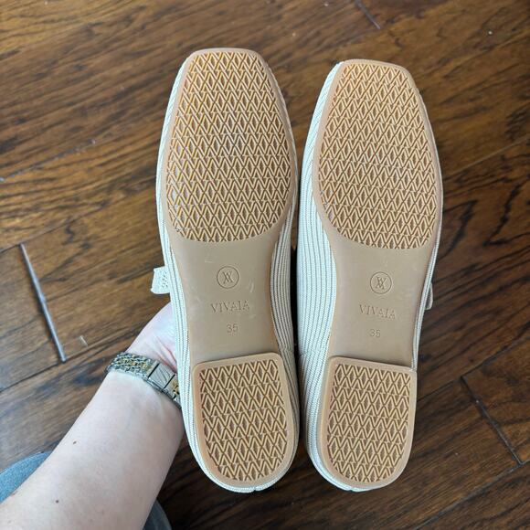 NWOB VIVAIA Margot Mary-Jane Flats Square-Toe Washable Sz 5 Capsule Wardrobe - Picture 4 of 7